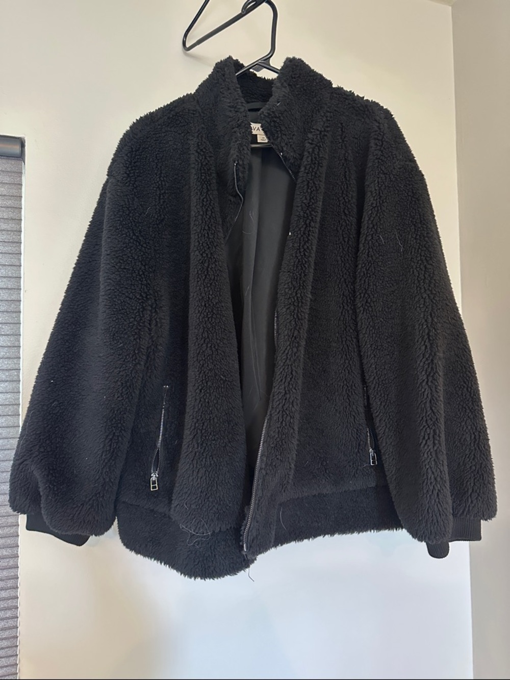 Ava & Viv Black Teddy Sherpa Zip Jacket
